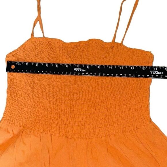 Main Strip- Women’s Golden Mustard Maggie Festival Smocked Jumpsuit Wide Leg, Lg - Picture 11 of 16